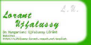 lorant ujfalussy business card