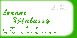 lorant ujfalussy business card